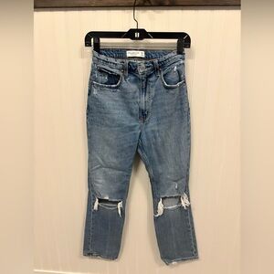 Abercrombie & Fitch The Ankle  Straight Leg Jeans